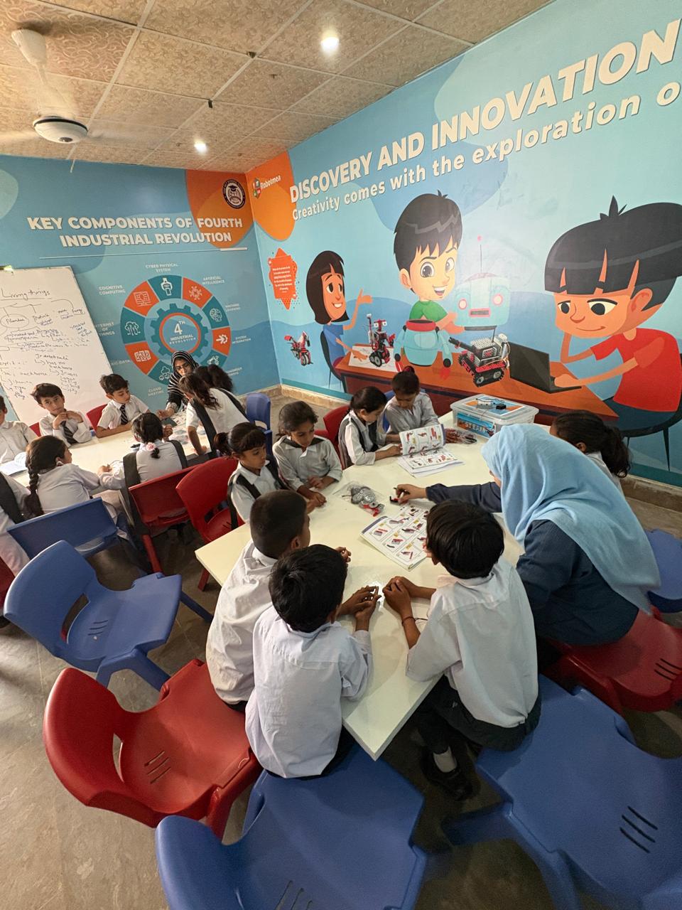 Bright classroom